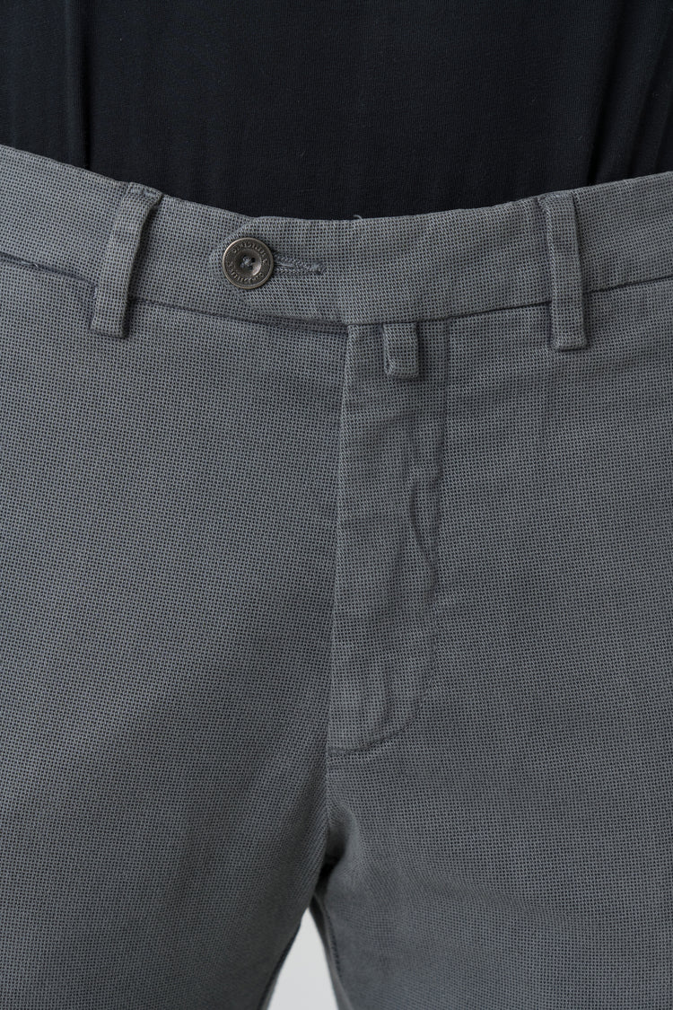 Pantaloni Slim Fit in Cotone Grigio Chiaro