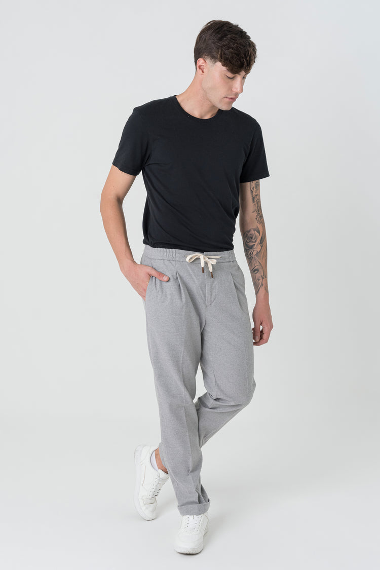 Pantatuta Slim Fit in Flanella Grigio