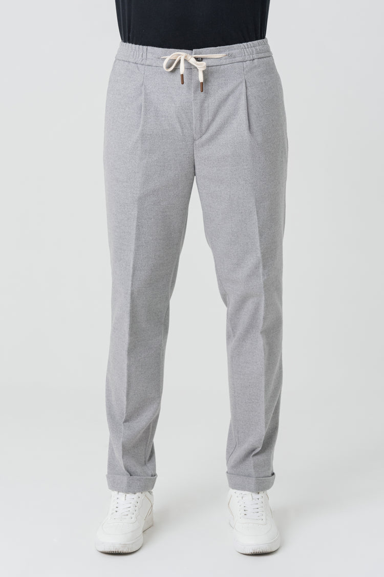 Pantatuta Slim Fit in Flanella Grigio