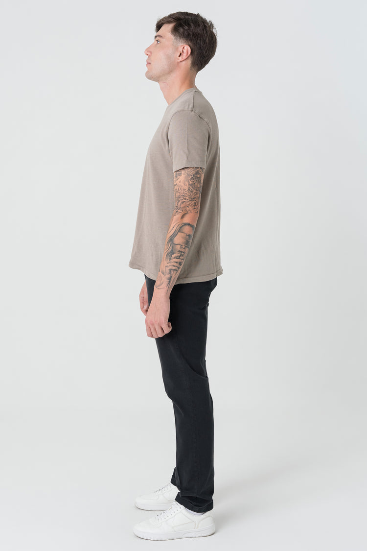 Pantaloni Slim Fit in Gabardine Nero