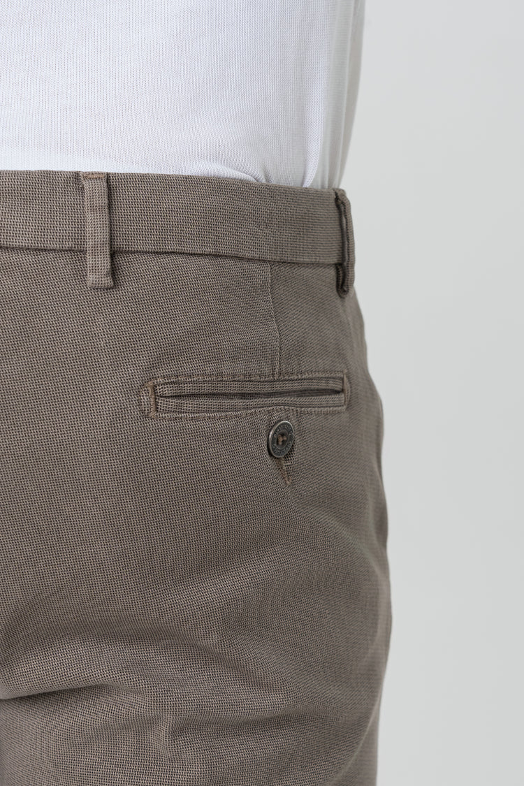 Pantaloni Slim Fit in Cotone Grigio
